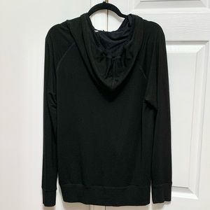 Lauren Ralph Lauren Surplice Wrap Hoodie - Black - L